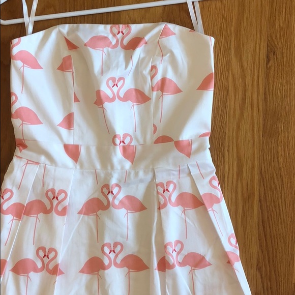 ELIZABETH MCKAY Pink Flamingo pleated Dress - Picture 2 of 3